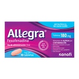 Allegra Tabletas 180mg 2 Cajas de 10 Tabletas c/u