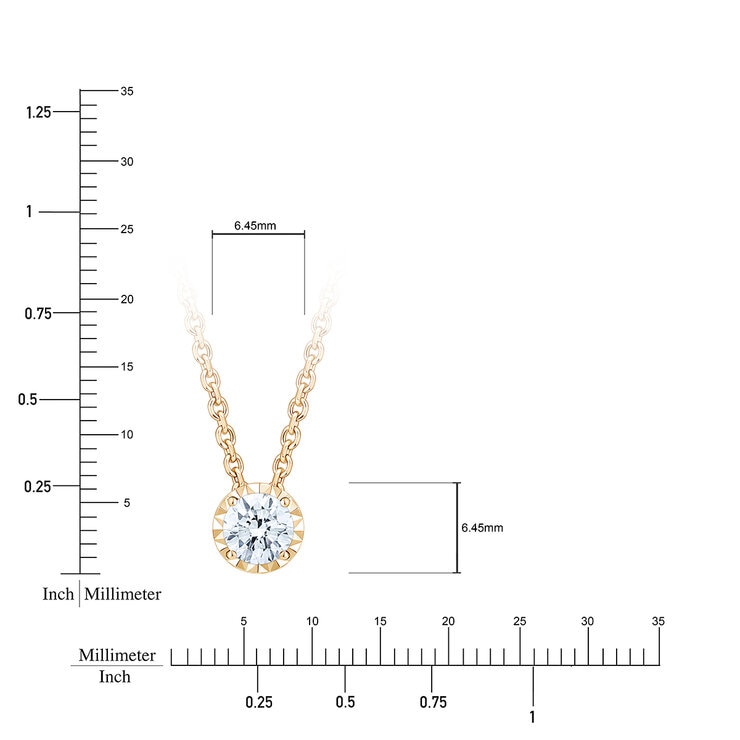 Dije de Diamante Solitario 0.50ctw, Oro Amarillo 14K