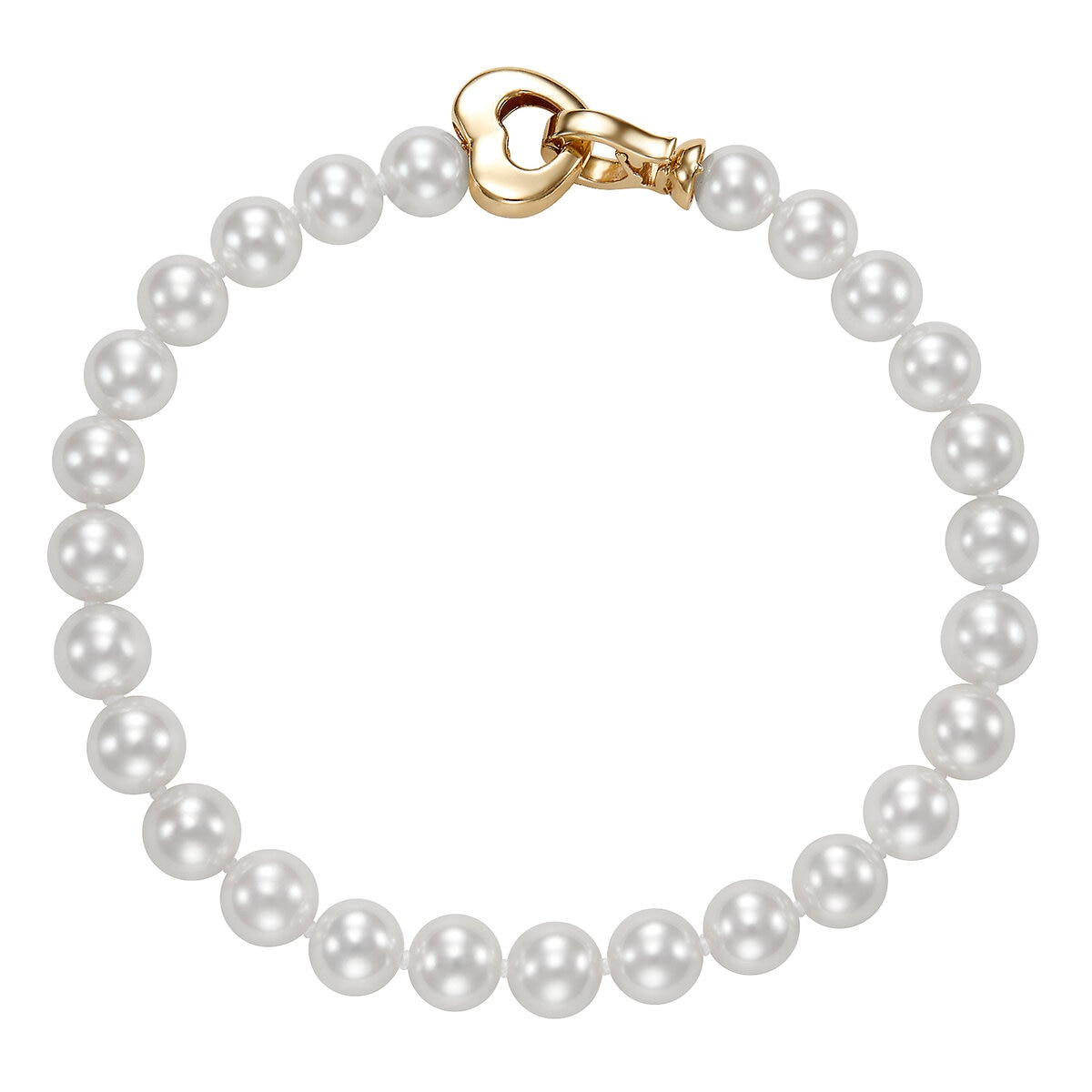 Pulsera de Perlas Cultivadas 6.5-7.0mm, Oro Amarillo de 14k