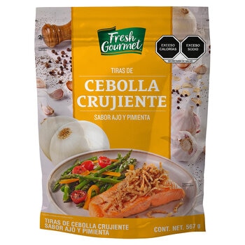 Fresh Gourmet Cebolla Crujiente Sabor Ajo y Pimienta 567 g