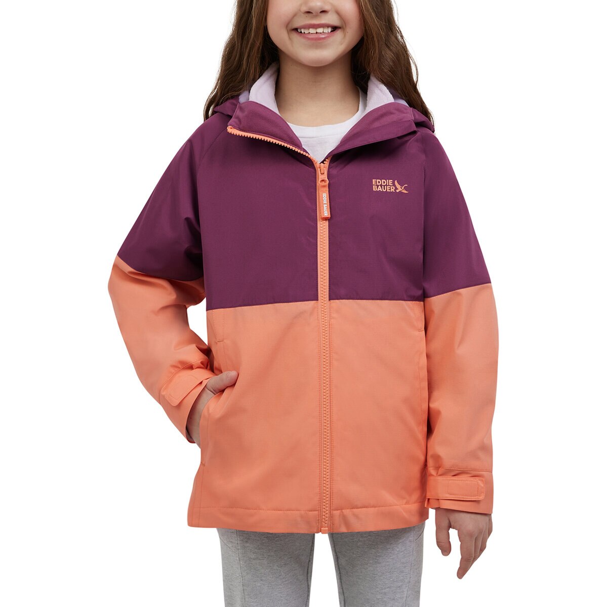 Eddie Bauer Chamarra 3 en 1 para Niños y Niñas Morado 5 / 6 Años
