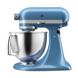 KitchenAid, Batidora Artisan Azul, Tazón de acero inoxidable pulido con asa, 4.7 L