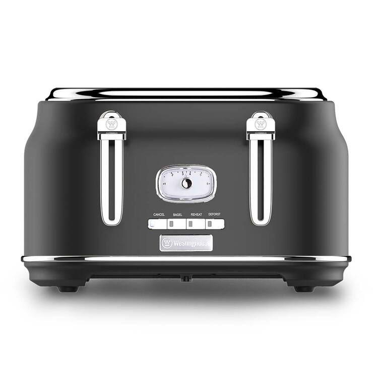 Westinghouse, Tostadora de Pan, Estilo Retro para 4 Rebanadas, Negro