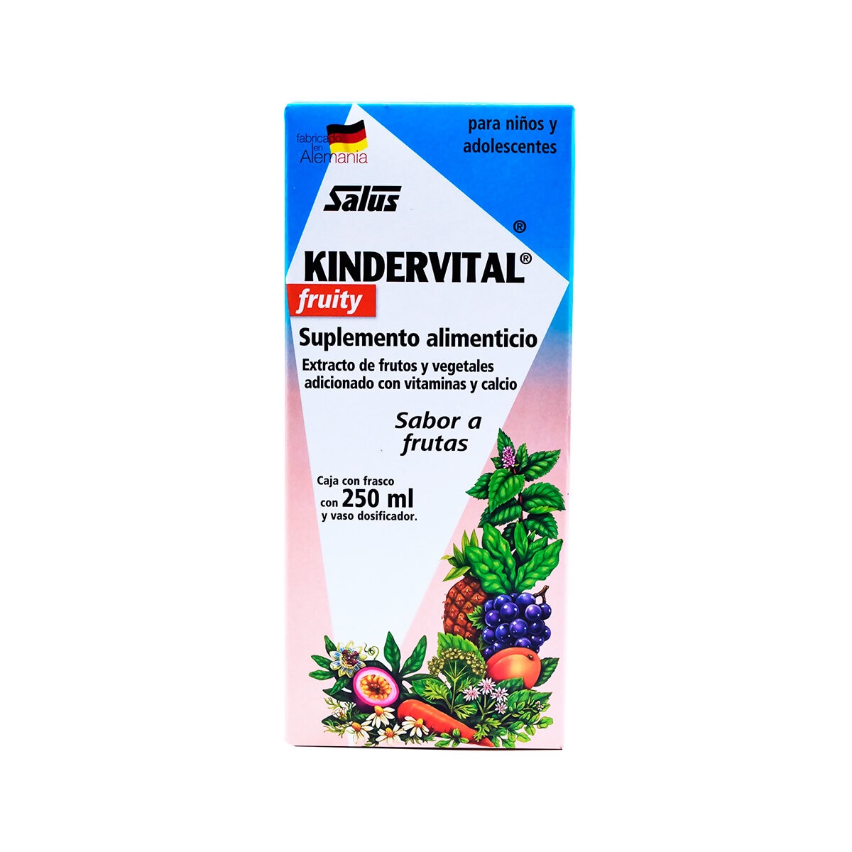 Salus Kindervital Fruity Extracto de Frutos y Vegetales Adicionado con Vitaminas Frasco de 250 mL