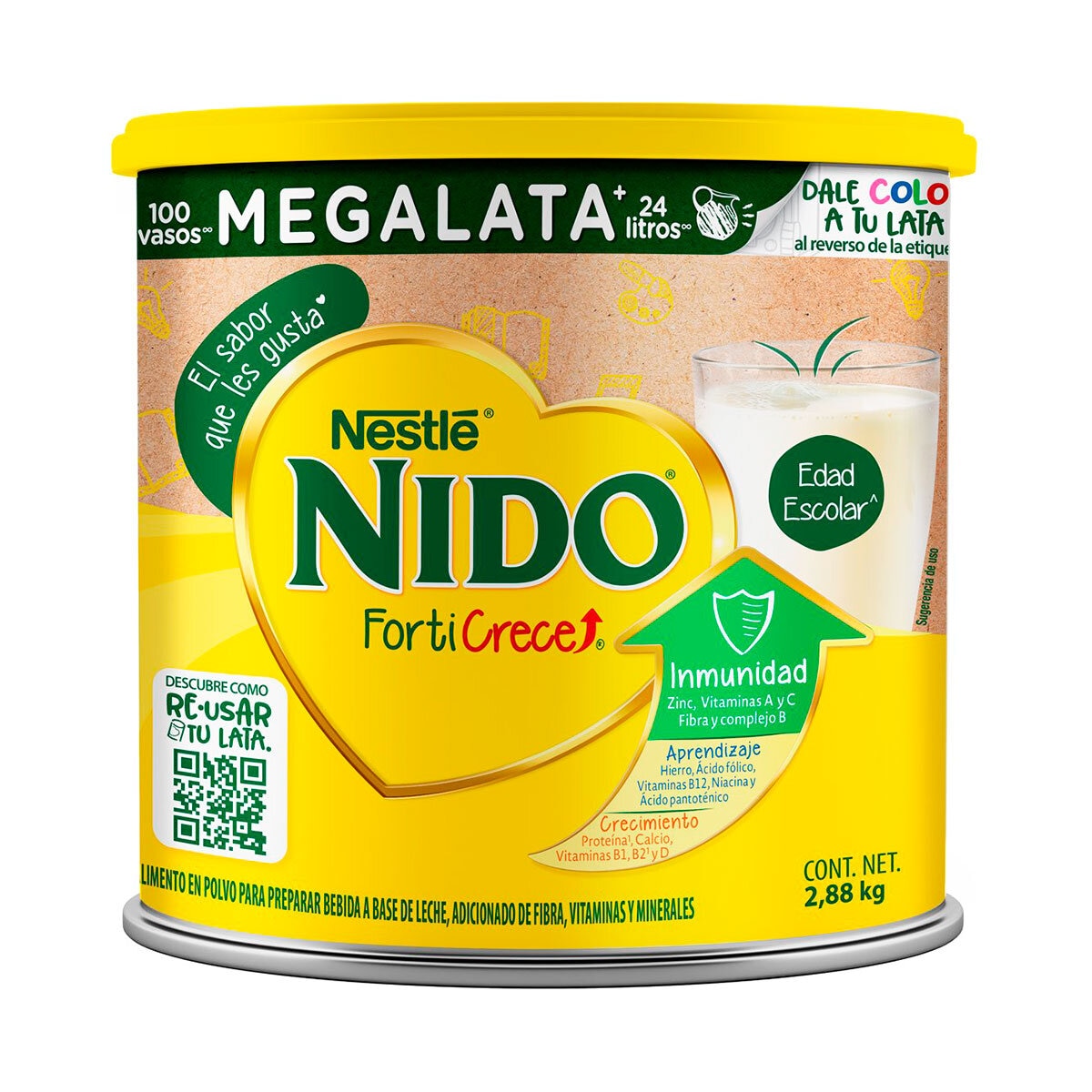 Nido Leche En Polvo Entera Fortificada 2.88 kg