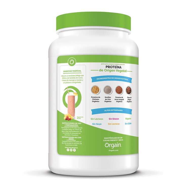 Orgain Proteína Orgánica en Polvo Sabor Vainilla 1.2 kg