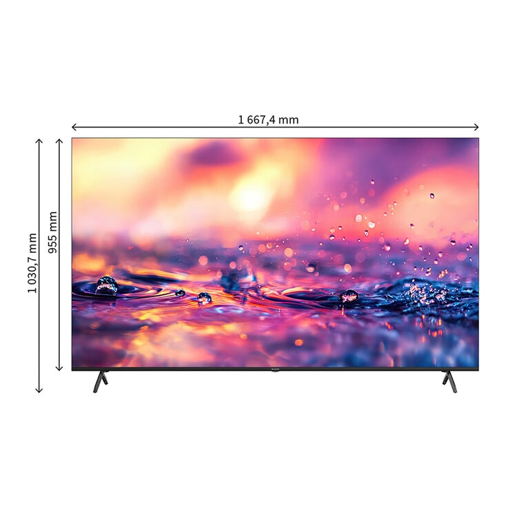 Sharp Pantalla 75" QLED 4K Roku TV