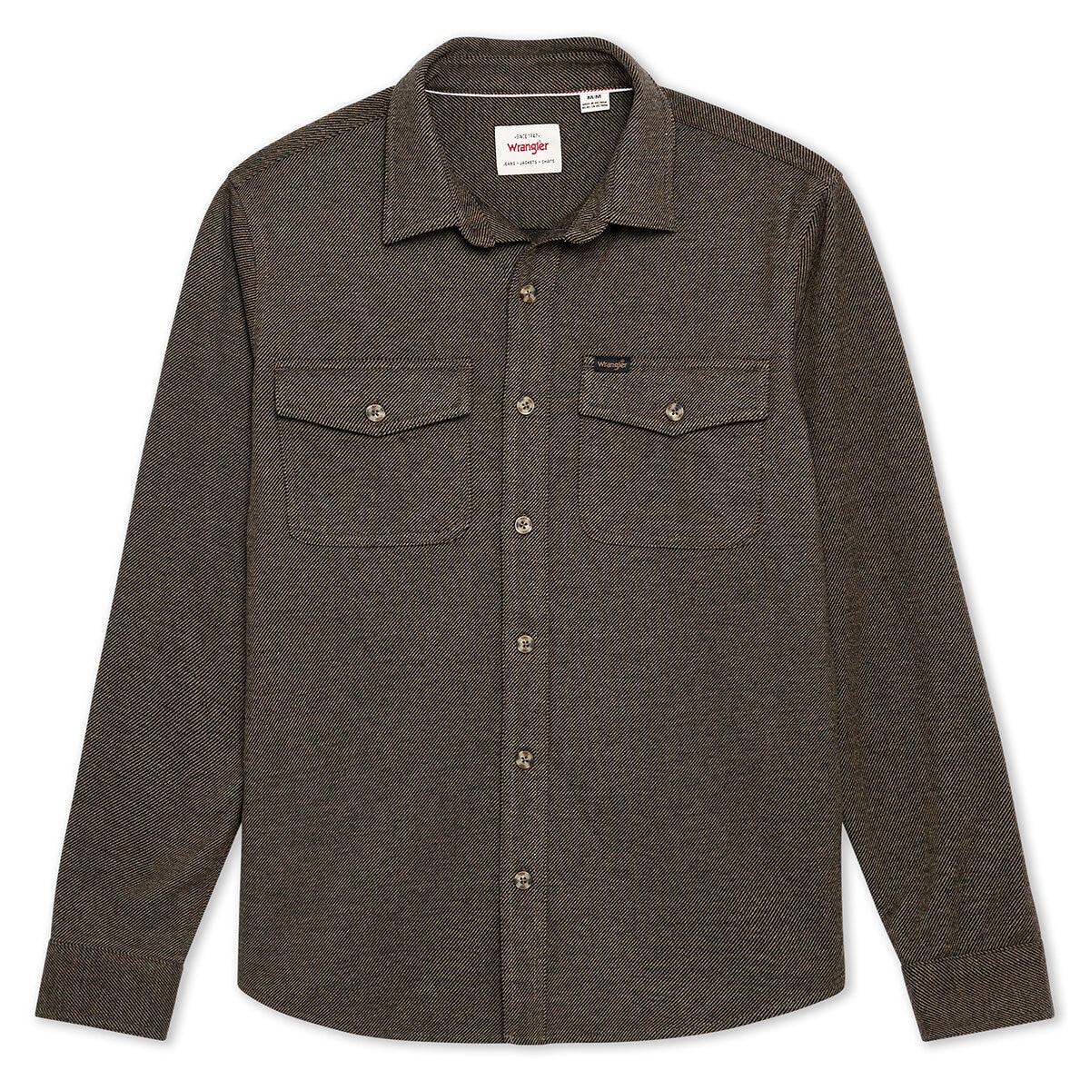 Wrangler Sobre camisa de franela para Caballero Café Mediana Wrangler Sobre camisa de franela para Caballero Café Mediana