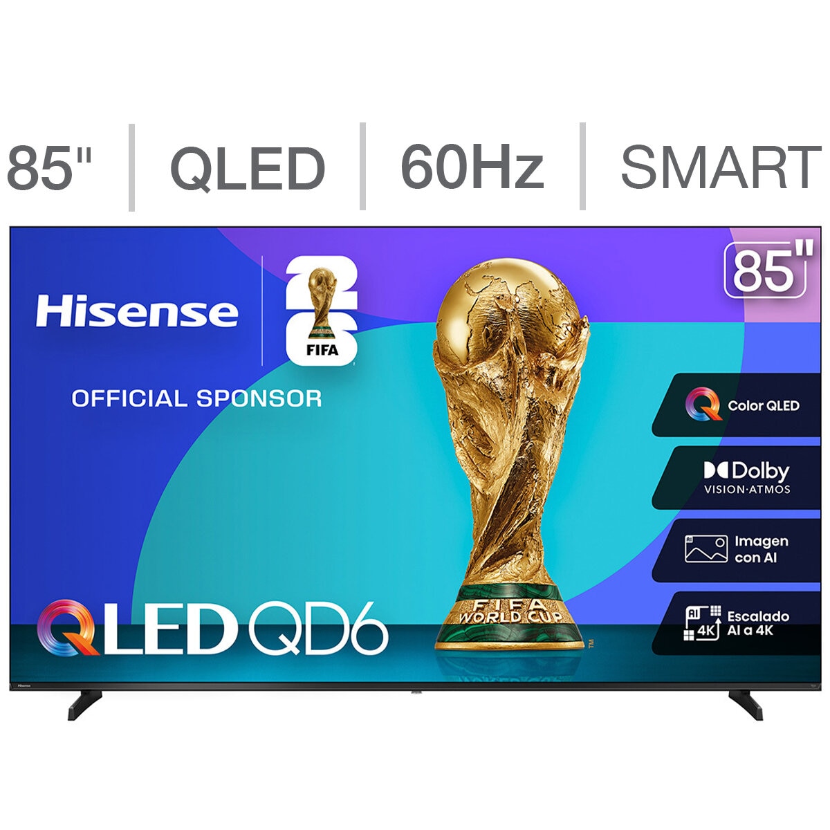 Hisense Pantalla 85" QLED 4K Fire TV