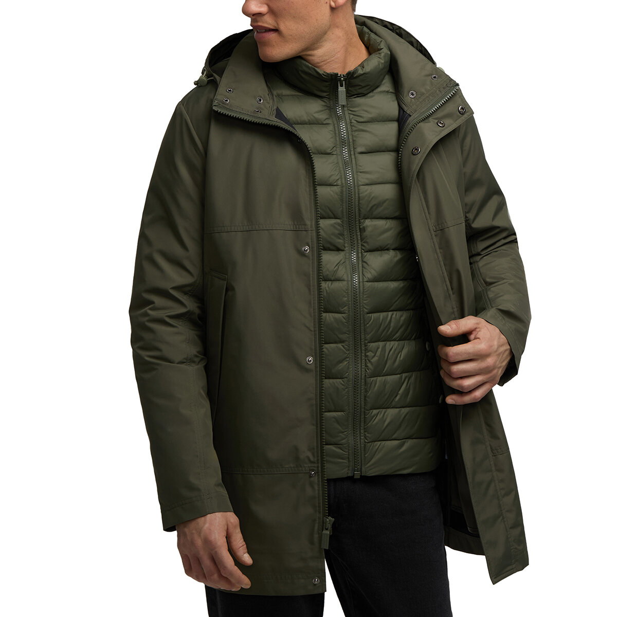 Hunter Chamarra 3 en 1 para Caballero Verde Grande