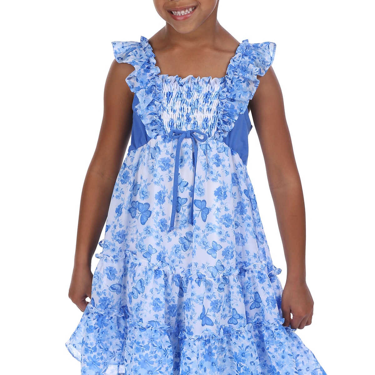 Jona Michelle Vestido para Niñas Azul 5 Años
