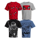 Playera 4 piezas para Niños o Niñas Varias Tallas y Colores