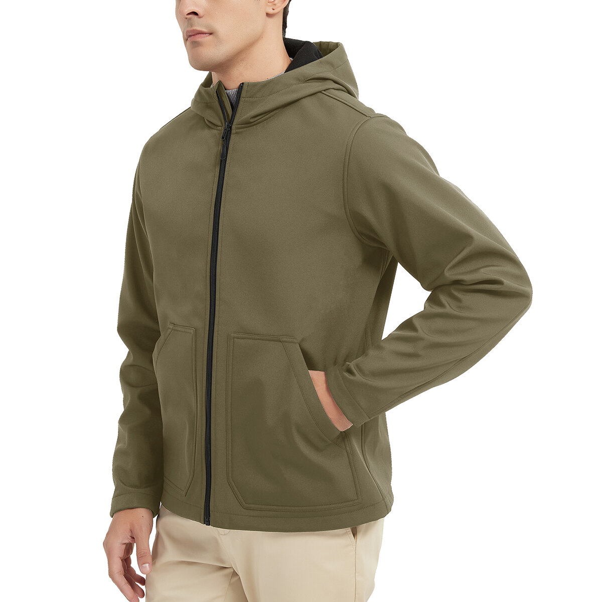 Hawke & Co Chamarra Softshell para Caballero Café Mediana