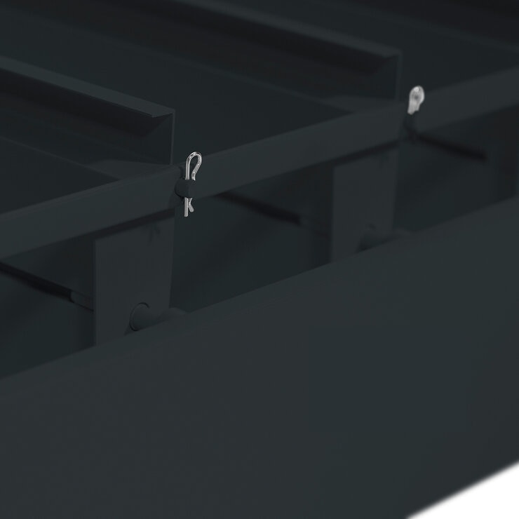 Zhengte, Pérgola de Aluminio de 3m x 6m, Color Negro
