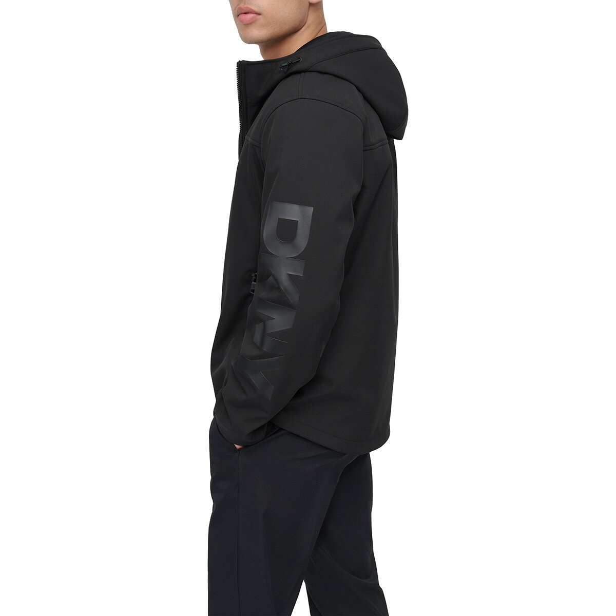 DKNY Chamarra para Caballero Negro Grande