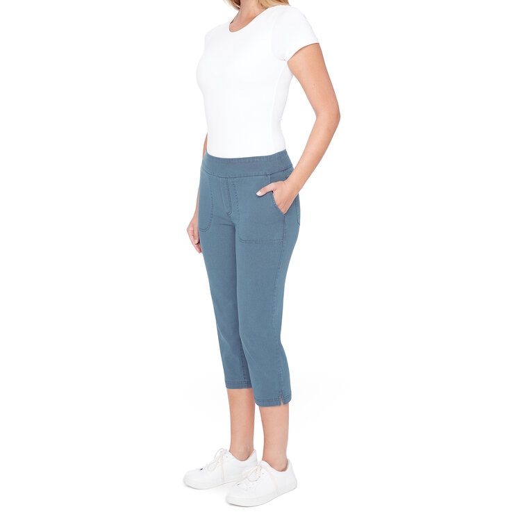 S.C. & CO Pantalones Capri para Dama Azul Chica S.C. & CO Pantalones Capri para Dama Azul Chica