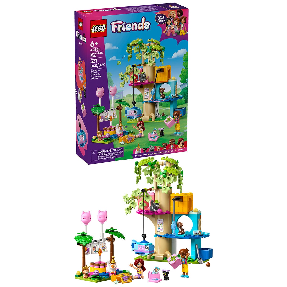LEGO Friends Fiesta de Cumpleaños y Casa del Árbol Felina