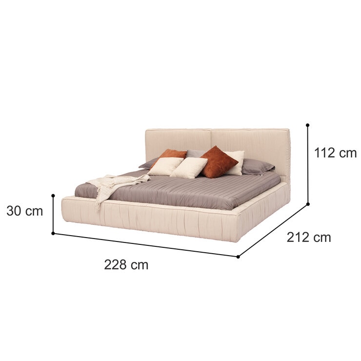 Skanor Muebles, Fontana, Cama King Tapizada