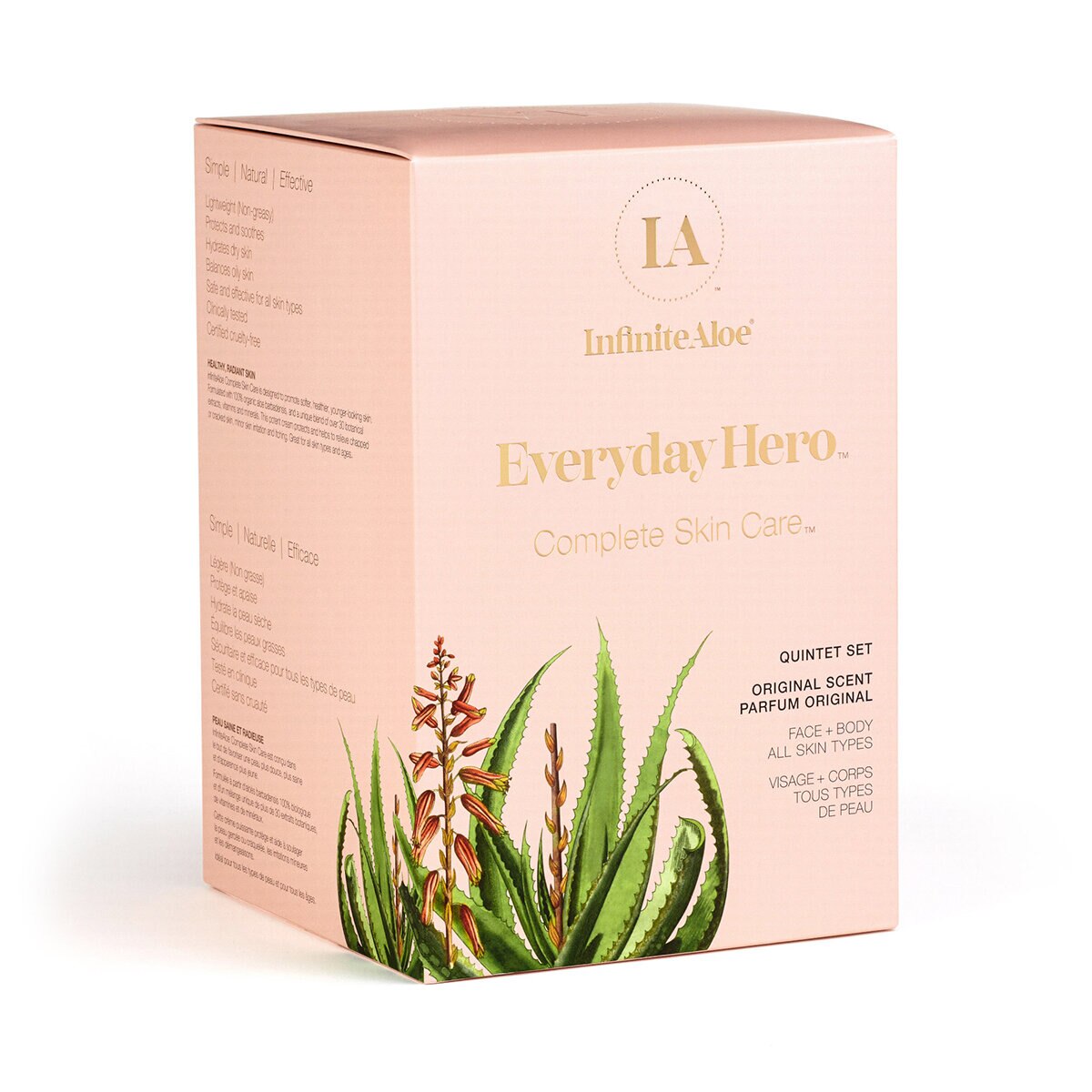 Infinite Aloe, Every Day Hero, Kit Cuidado de la Piel, 15 piezas, Aroma Original