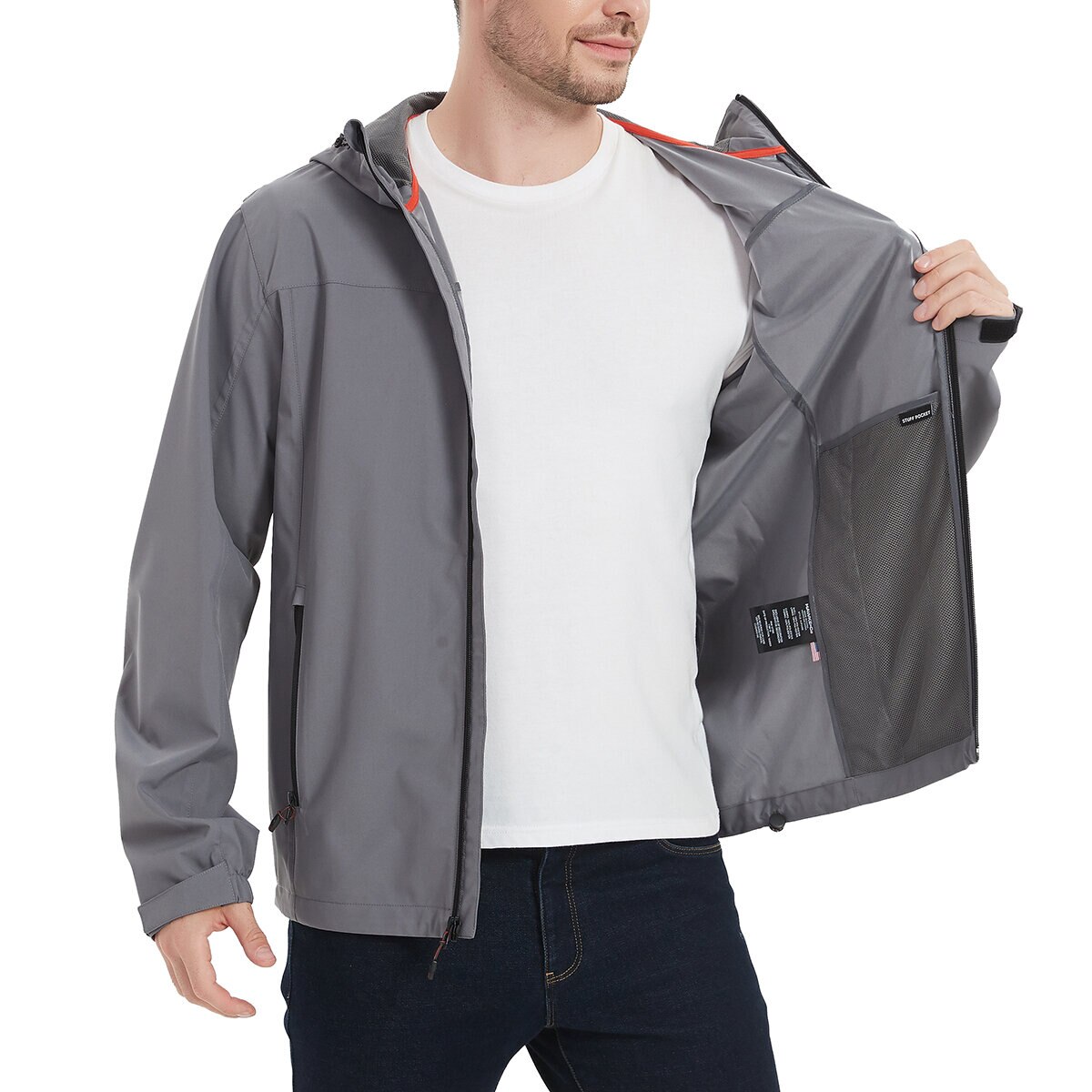 Hawke & Co Chamarra para Caballero Gris Grande