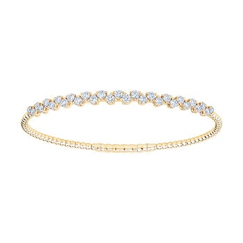 Pulsera de Diamantes 1.75ctw, Flexible, Oro Amarillo 14K