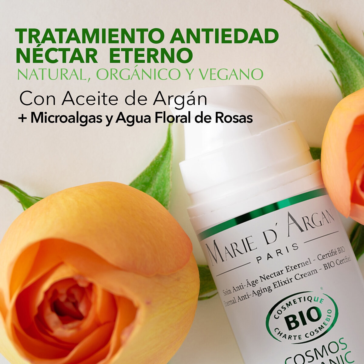 Marie D' Argan, Dúo Tratamiento Antiedad Néctar Eterno, Natural, Orgánico y Vegano