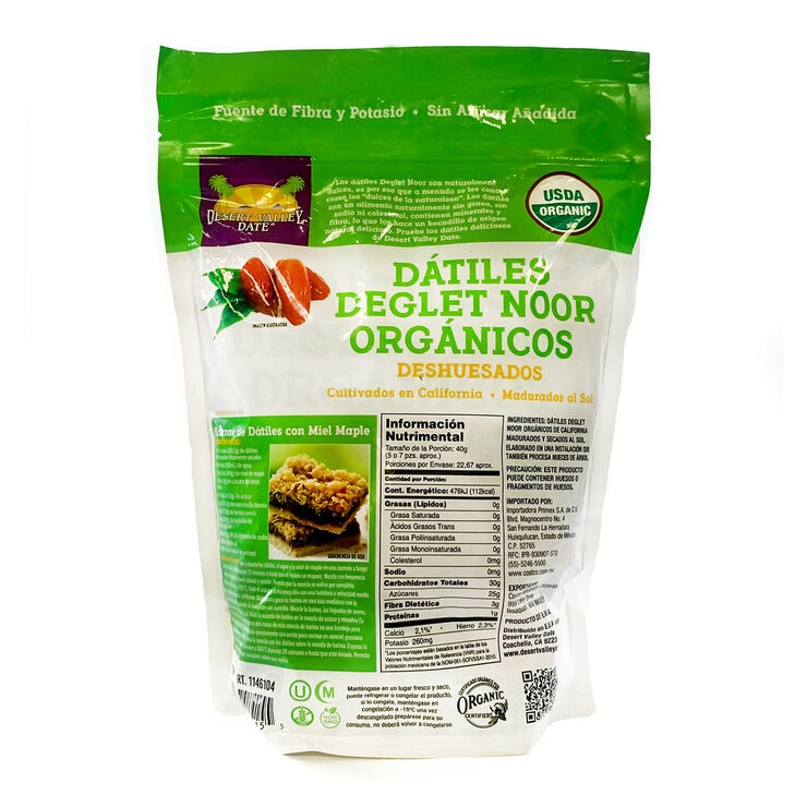 Desert Valley Date Dátiles Orgánicos 907 g