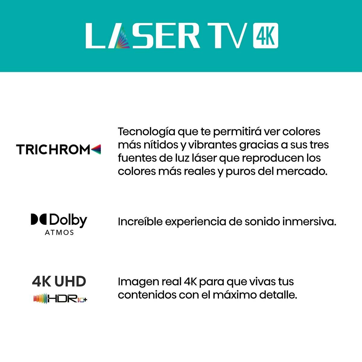 Hisense Laser TV 100" + Barra de Sonido 2.1 Canales