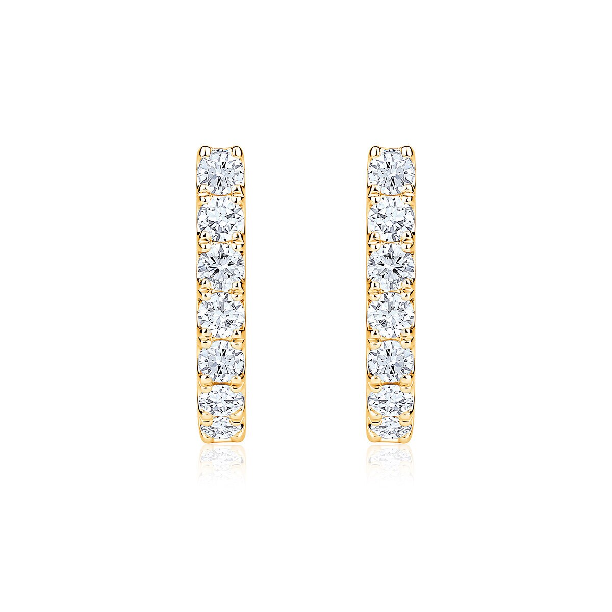 Aretes de Diamantes, 1.50ctw, Oro Amarillo de 14K