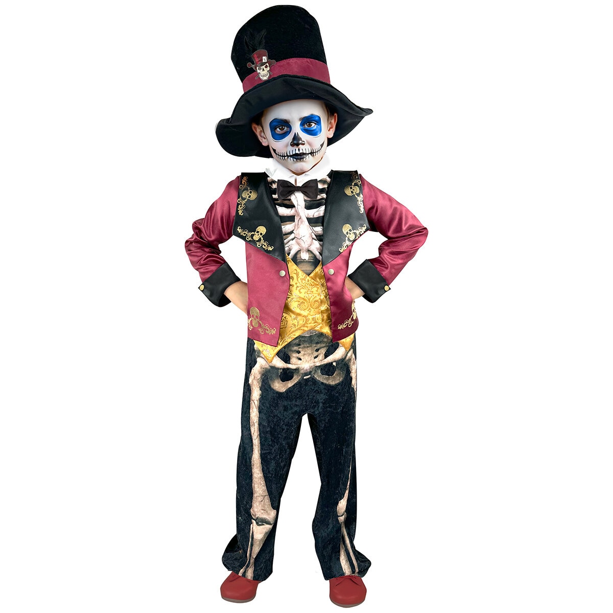 Disfraz de Catrina para Niñas, Amarillo 8 años