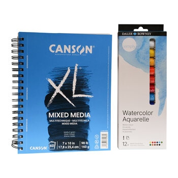Cuaderno Canson XL Mix Media + Watercolor Daler & Rowney