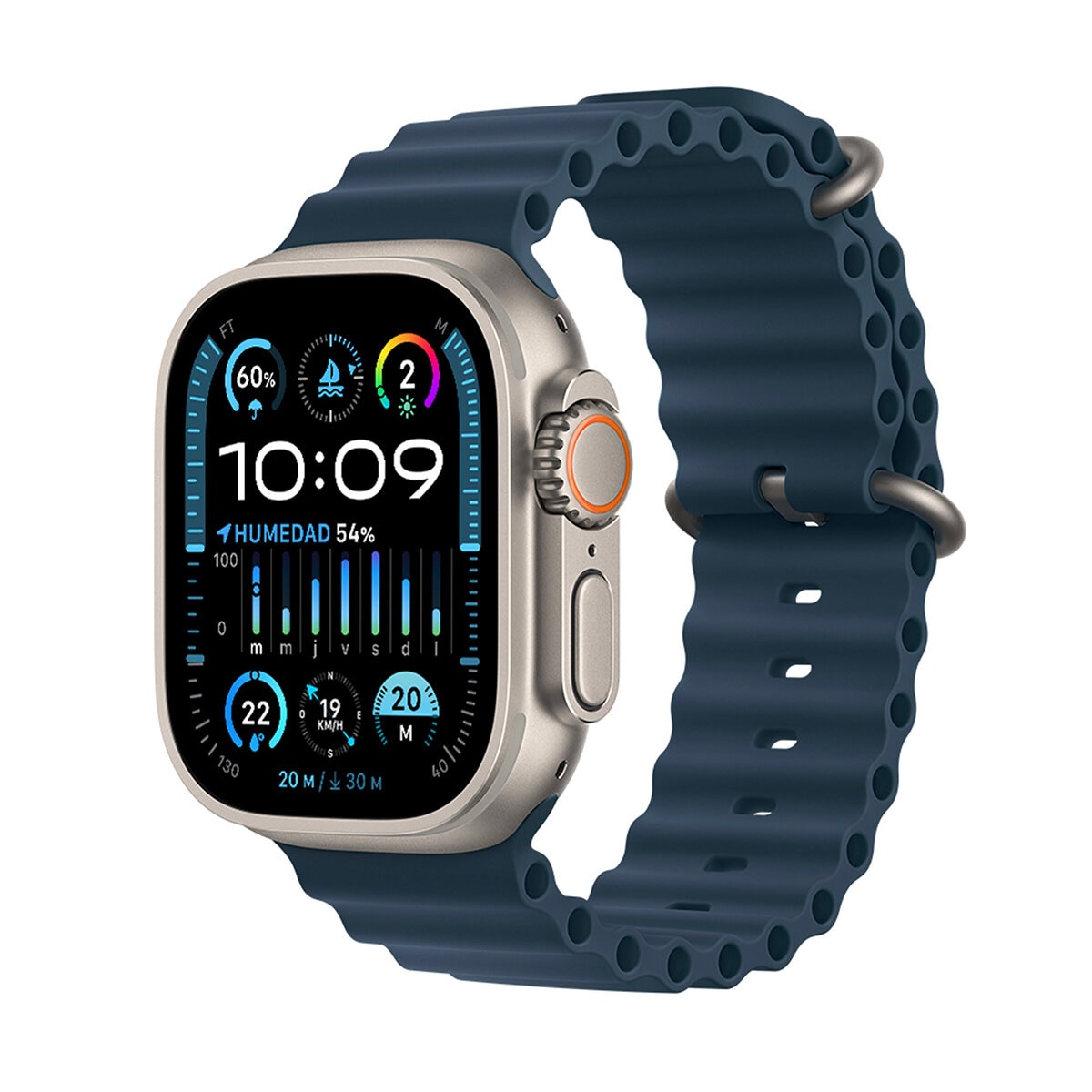 Apple Watch Ultra 2 (GPS + Cellular) Caja de titanio 49mm con Correa Ocean azul