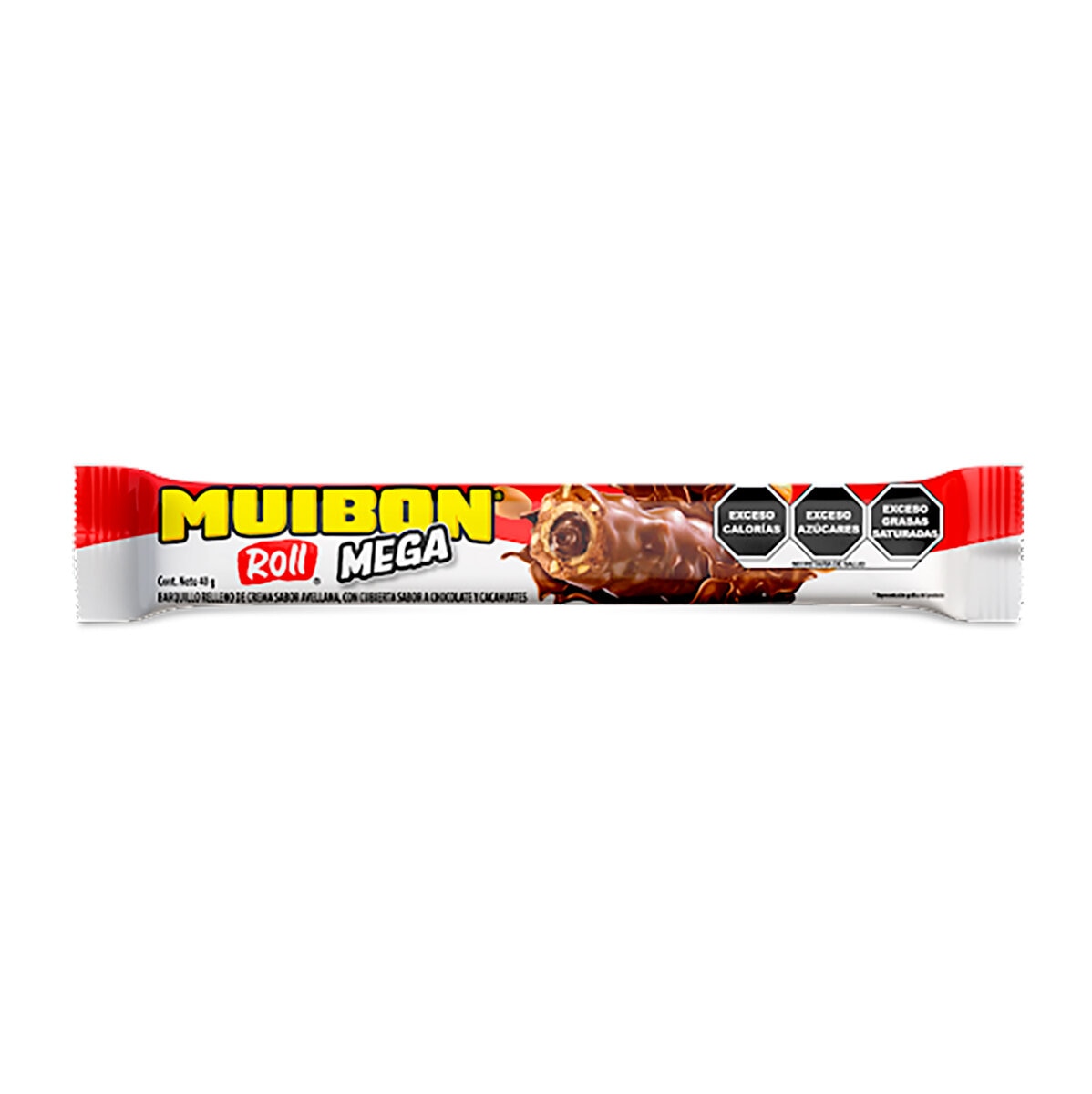 Muibon Barquillo Relleno de Crema de Avellana 35 pzas de 40 g