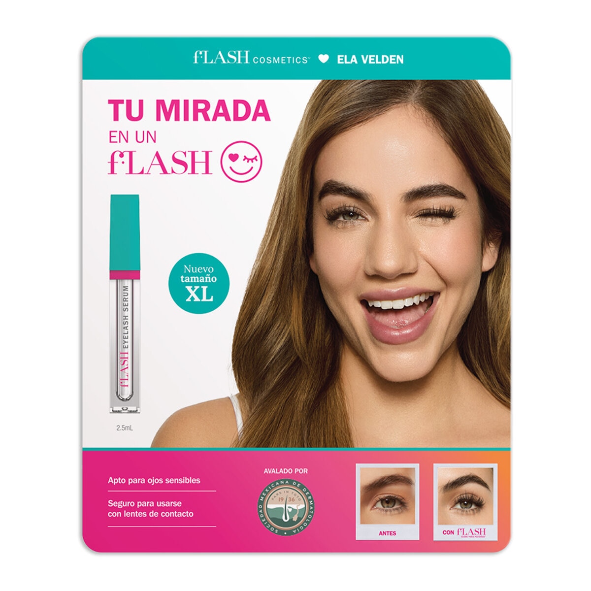 Flash Suero Amplificador de Pestañas 2.5 ml