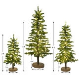Árboles Iluminados con 240 Luces LED Juego de 3 Pzas.