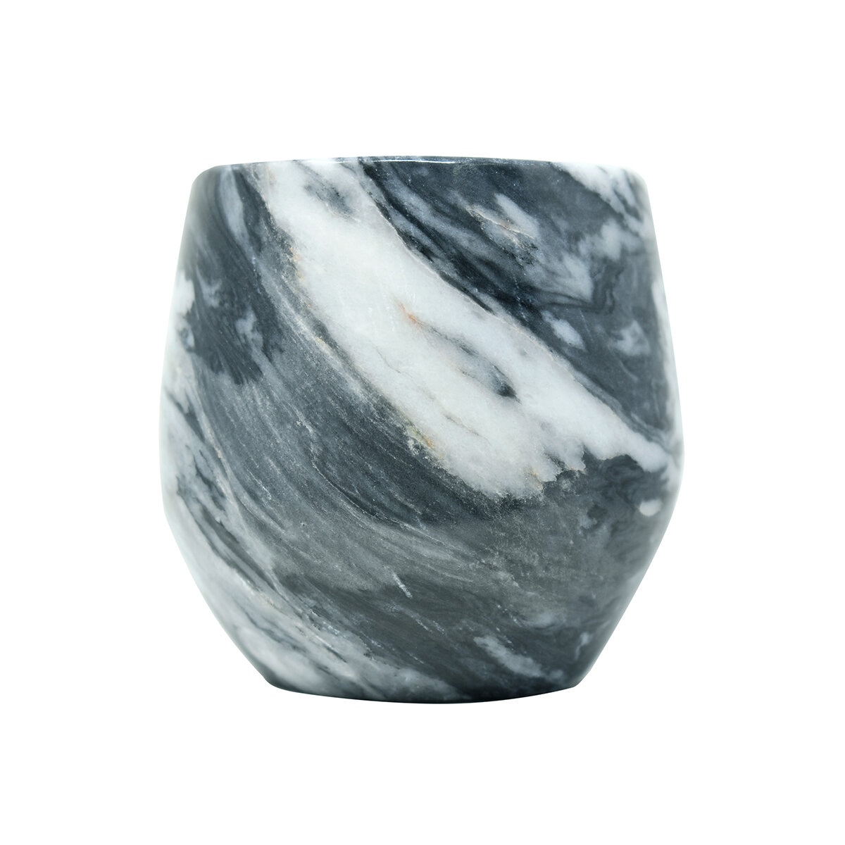 Luhom Juego de Vasos de Mármol 2 piezas Gris