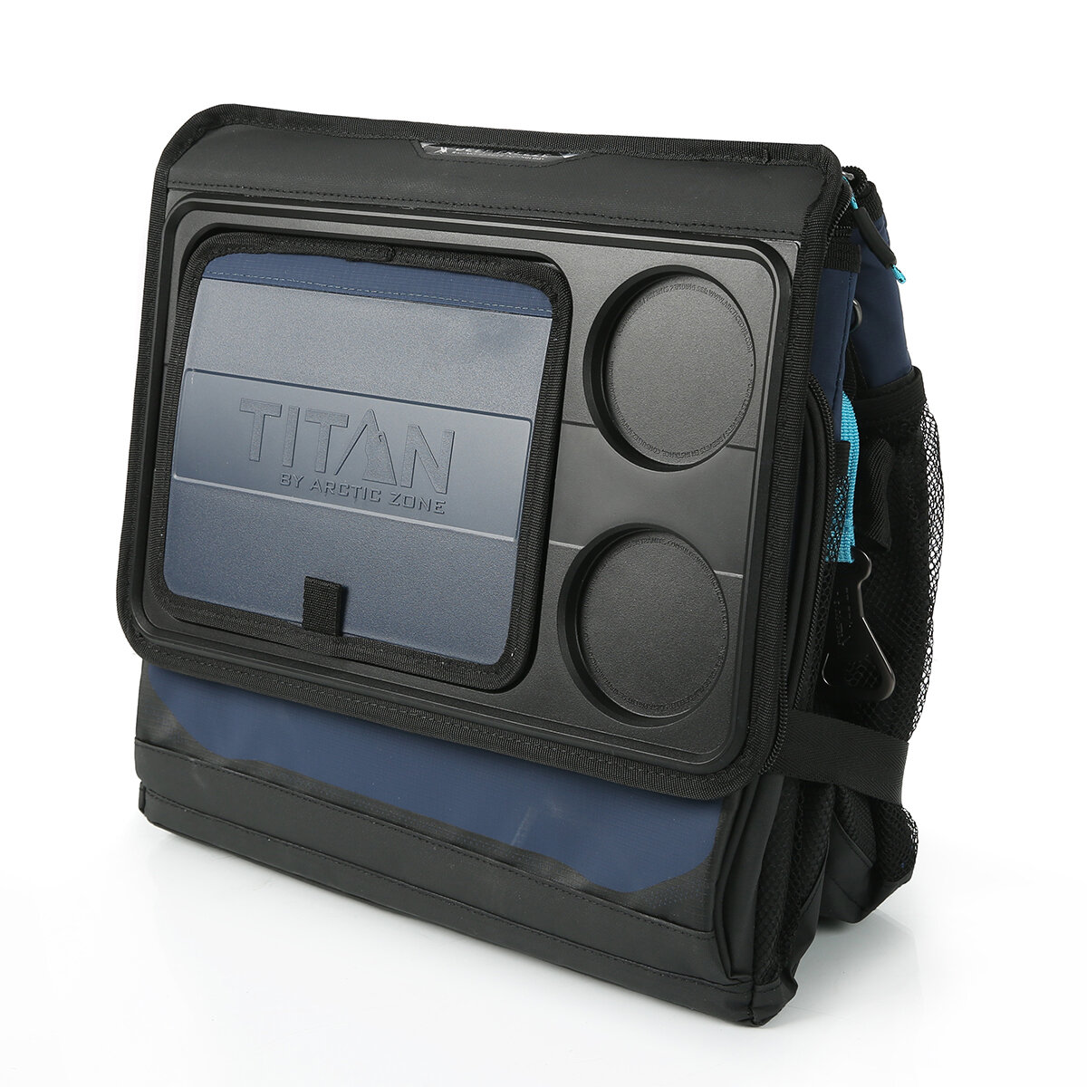 Titan Hielera Plegable para 40 Latas Azul
