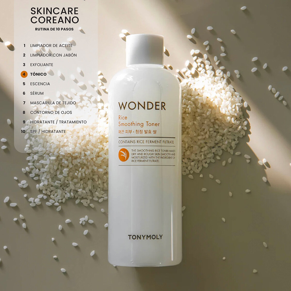 Tony Moly Wonder Rice Toner Facial 2 pzas de 500 ml