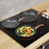 Westinghouse, Batería de Cocina, Marmol Negro, Mango de Madera, 3 piezas