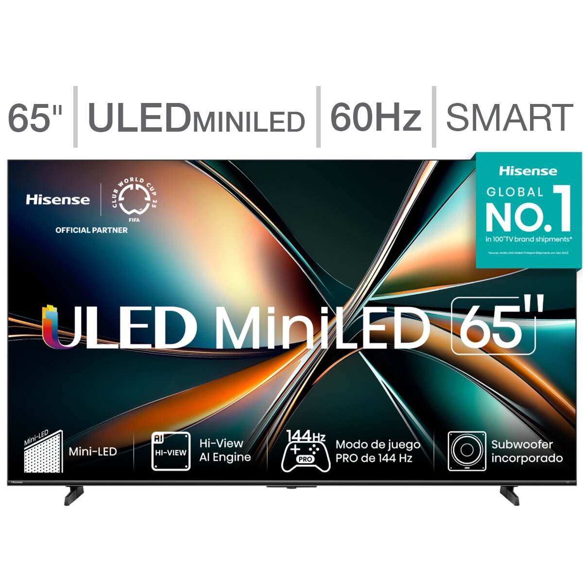 Hisense Pantalla 65" Miniled 4K Fire TV