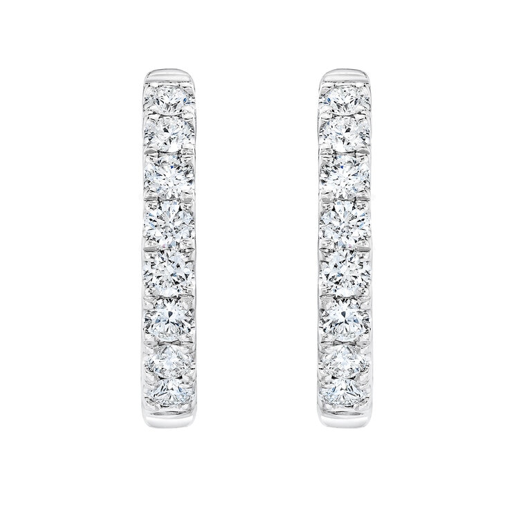 Aretes, Arracadas de Diamantes 0.35ctw, Oro Blanco 14K