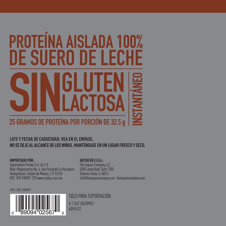 Isopure Proteína en Polvo Sabor Chocolate 2 kg