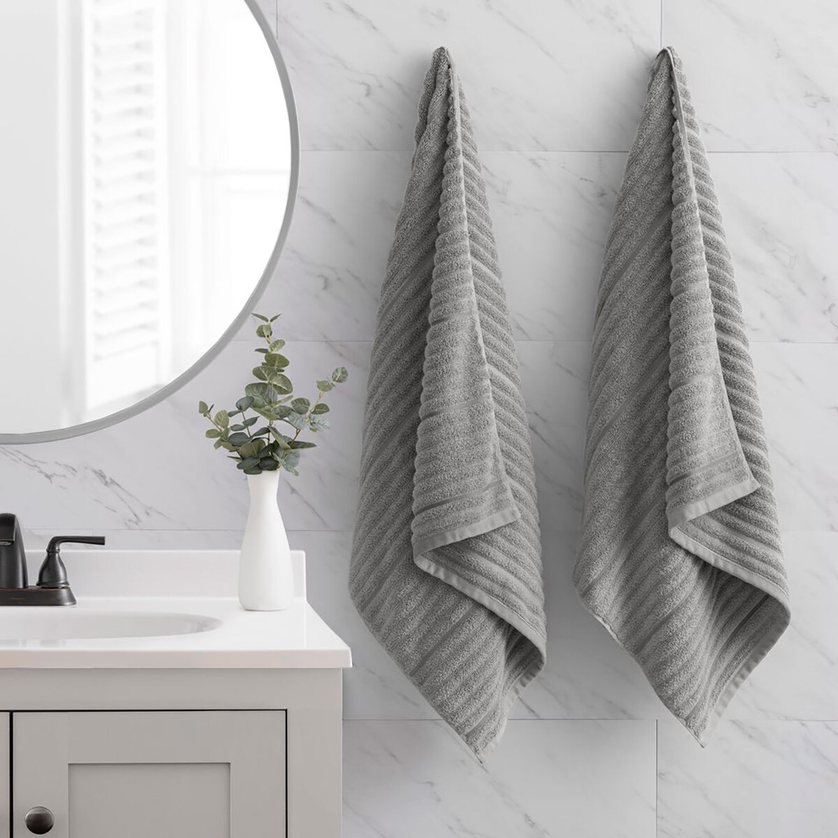 WelHome, Toalla de Baño, Gris Oscuro