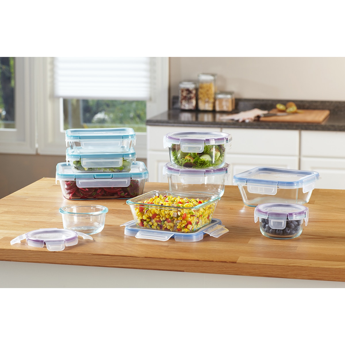 Snapware Pure Pyrex Glass, Juego de Recipientes de Vidrio