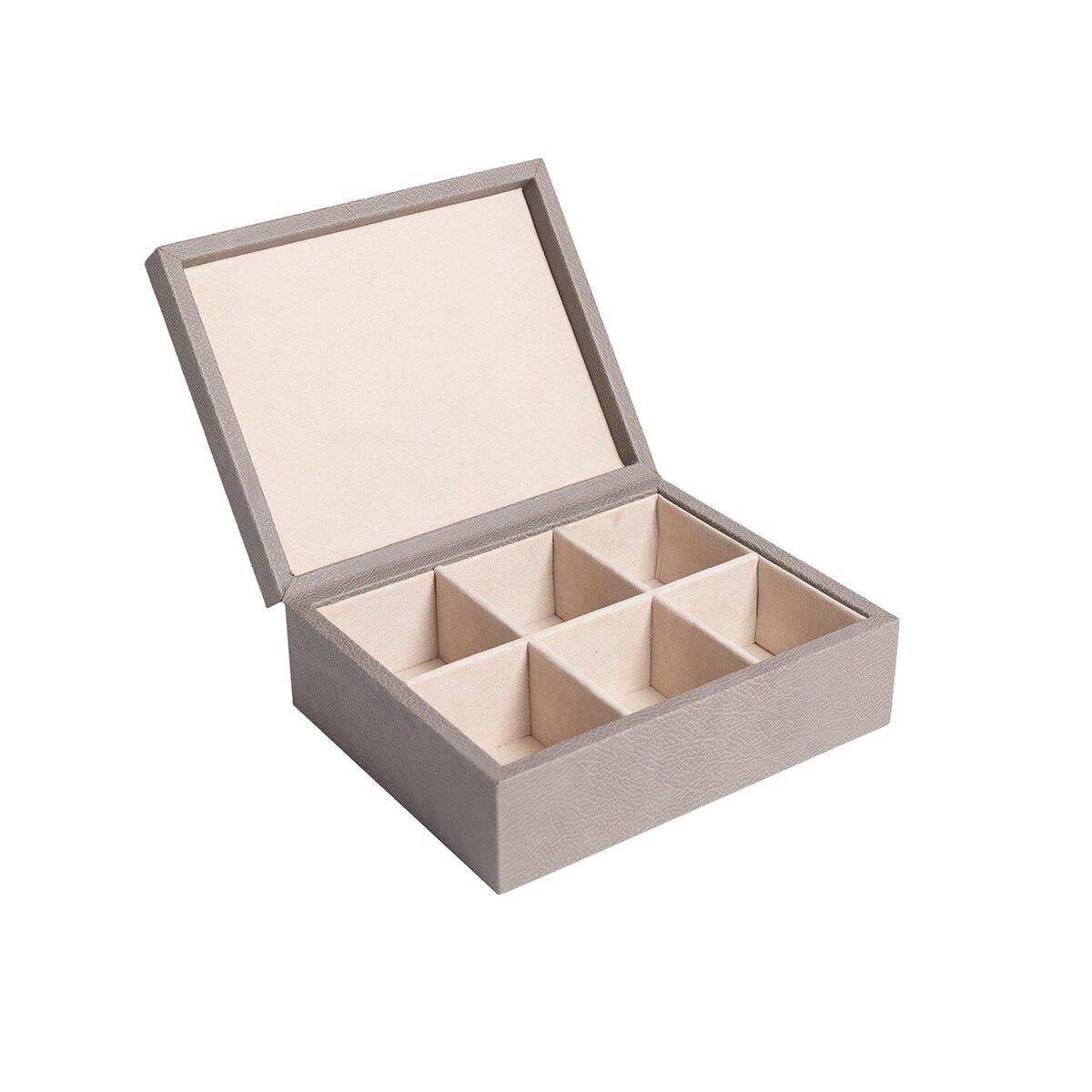 BHOME, Caja Organizadora de Tés, 6 Espacios, Color Café