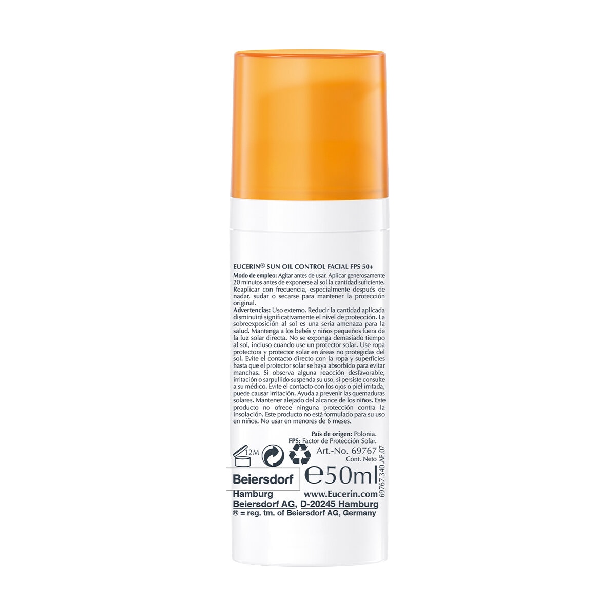 Eucerin Protector Solar FPS 50+ Toque Seco 50 ml