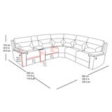 Gilman Creek, Sofá Seccional Reclinable de Tela
