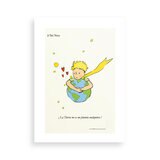 Black Is Color, Cuadro Decorativo El Principito, Enmarcado "Un Abrazo de la Tierra"