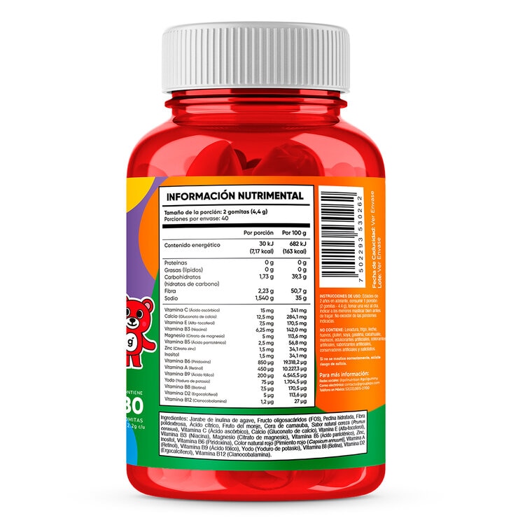 Golí Kids con Vitaminas y Minerales 80 gomitas