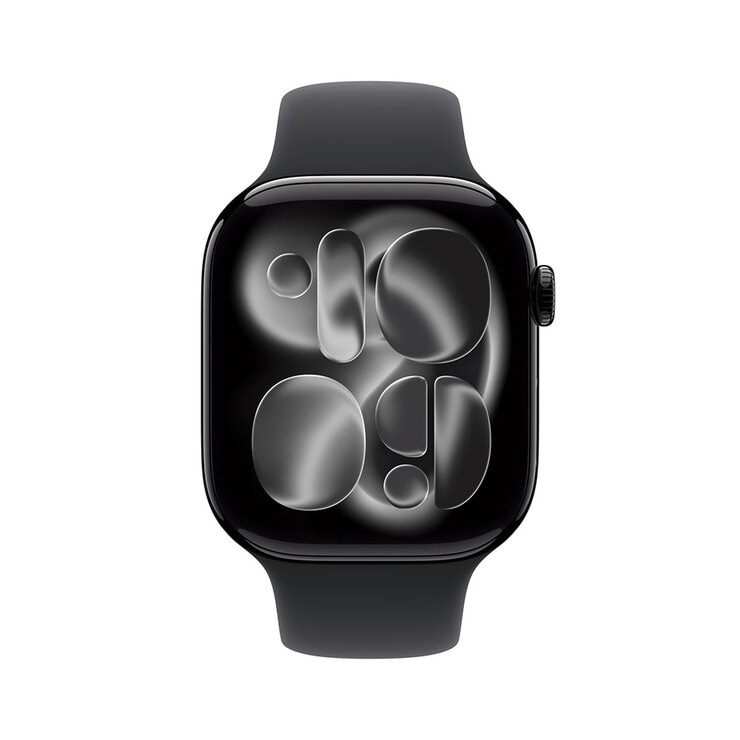 Apple Watch Series 11 (GPS) 46mm Aluminio Negro Azabache + Correa Deportiva Negra - Talla M/L